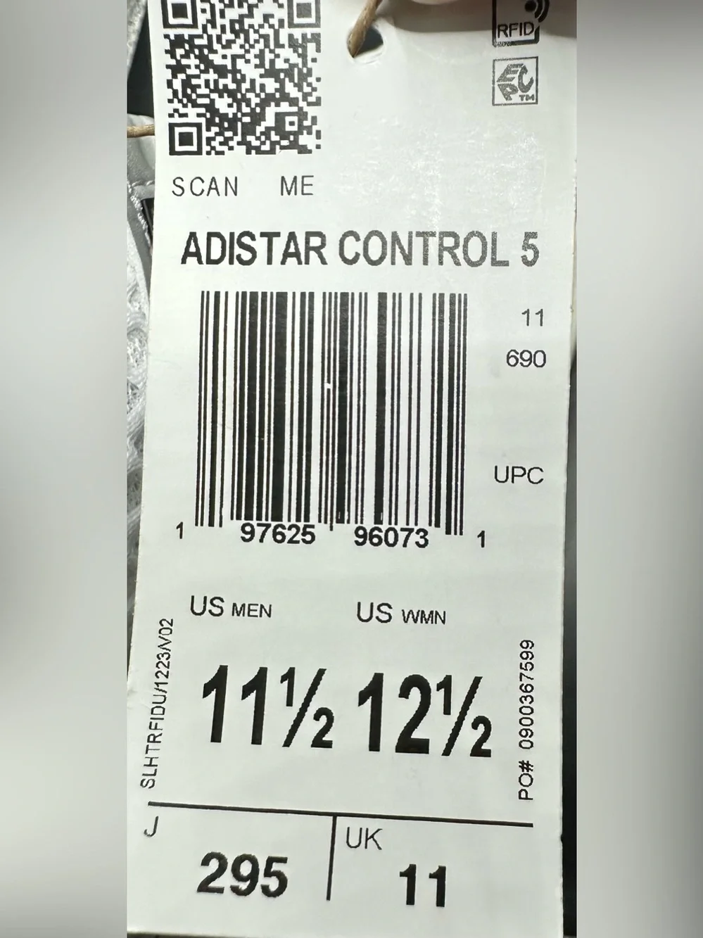 Adidas Adistar Control 5 Men’s Size 11.5 Silver Metallic (NEW) JQ4168 No Box